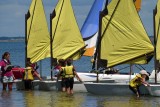 Nautisme en pays blanc - optimist-  base La Turballe bretagne plein sud