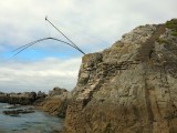 Plage de Convert au Pouliguen, pêcherie en bord de mer