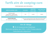 Tarifs 2024 aire camping car le pouliguen