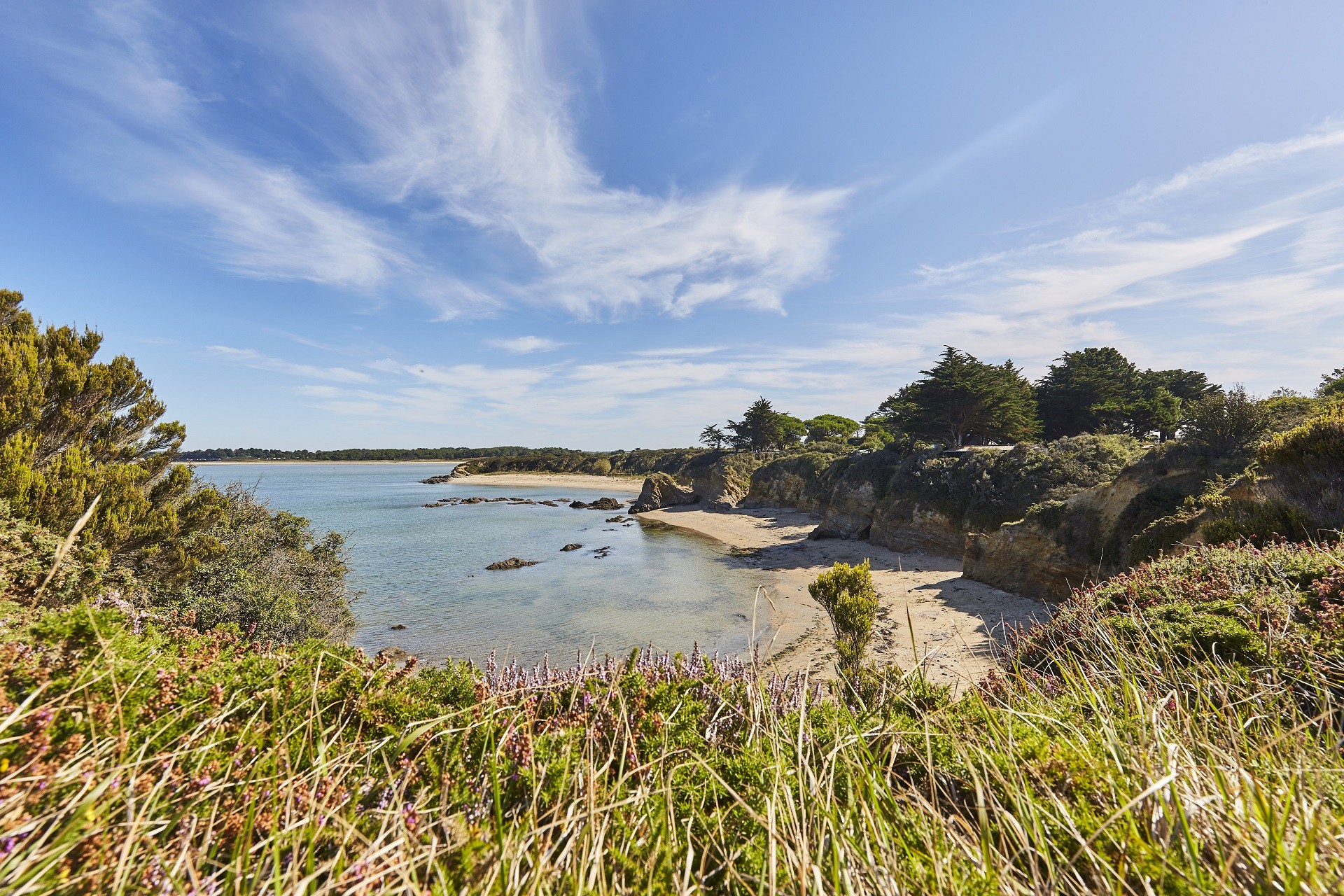 Lande et plages de Pen Bé à Assérac, Presqu'île de Guérande