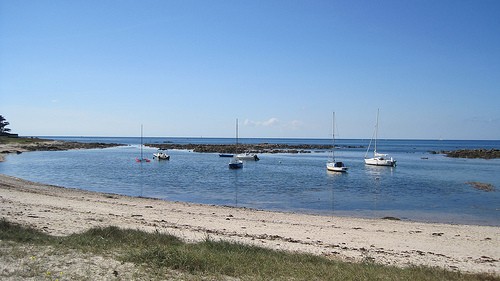 Baie du Castouillet au Croisic, bateaux dans la baie, photo Emmanuel PARENT