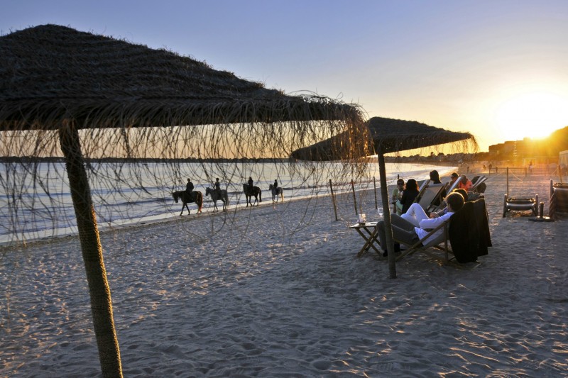 Restaurant Barbarossa La Baule - coucher de soleil sur la plage