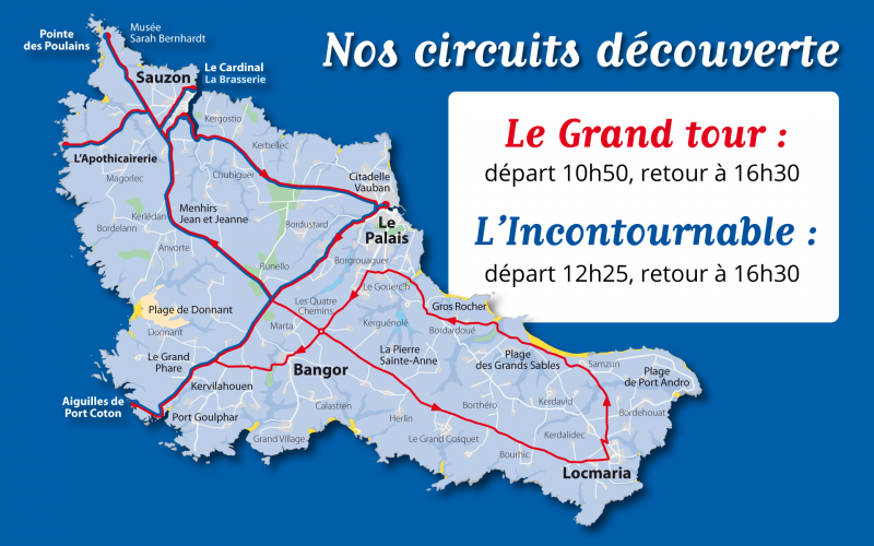 Circuits des Cars Bleus - Belle Ile Circuits des Cars Bleus - Belle Ile
