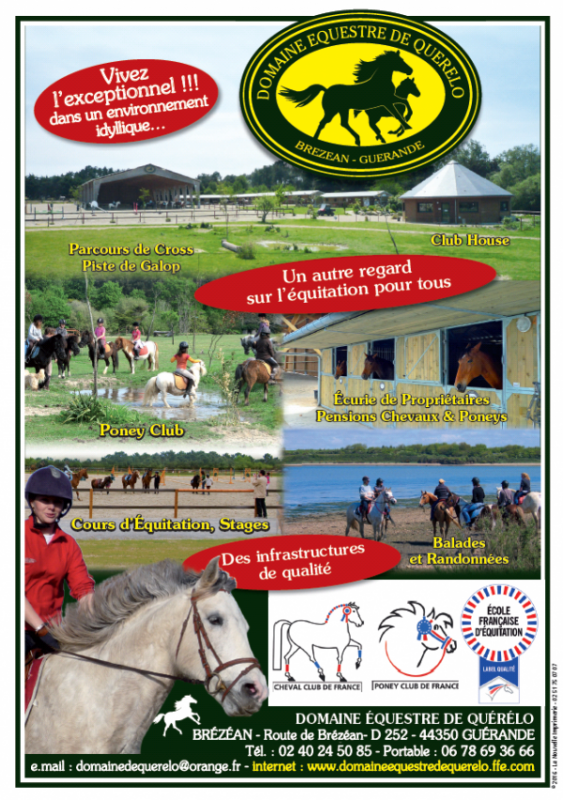 Domaine Equestre de Quérélo - Guérande - Equitation- Flyer