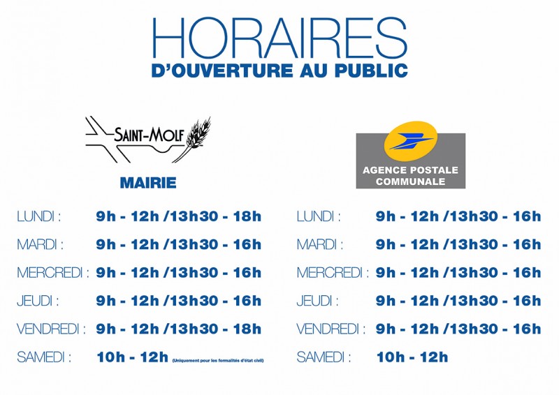 horaires-hors-vacances-scolaires-agence postale-st-molf