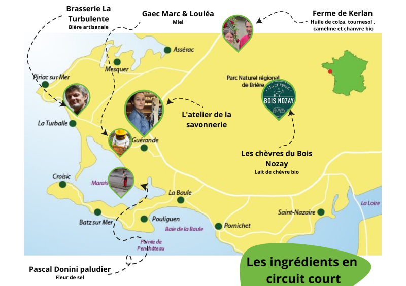 La Savonnerie d'Anaïs - Guérande - Les ingrédients en circuit court