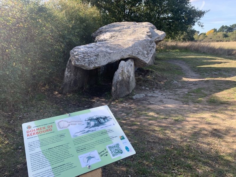 Panneau dolmen Kerbourg - Saint Lyphard