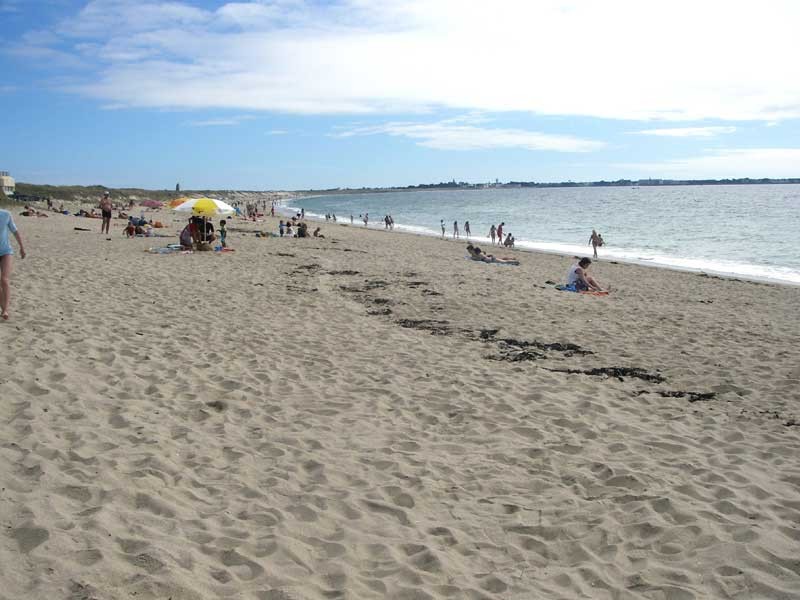 Plage de la Grande Falaise à La Turballe, vers la Pointe de Pen Bron