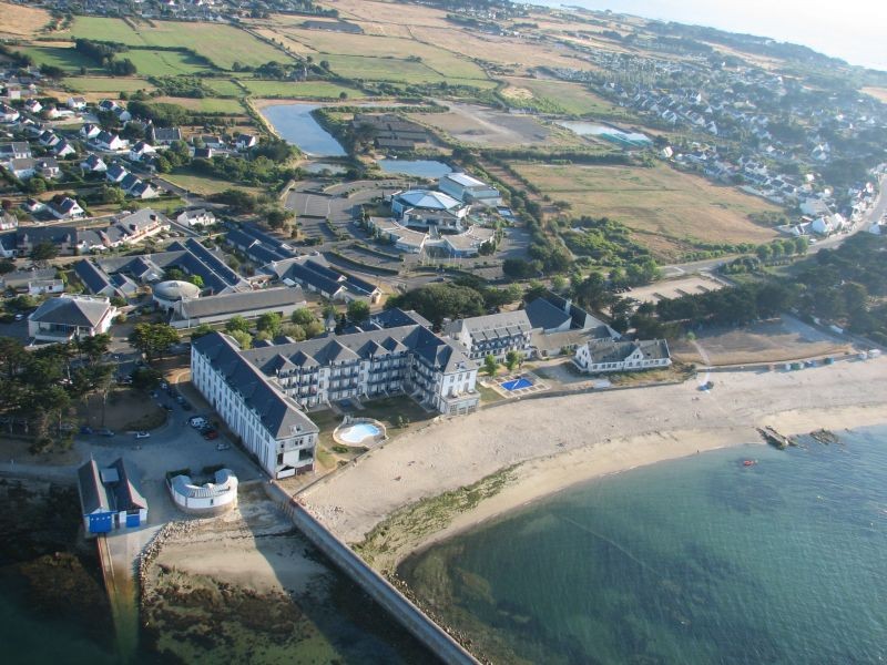 Plage Saint-Goustan au Croisic, vue aérienne en ULM de la plage, photo Christian CHAPUIS