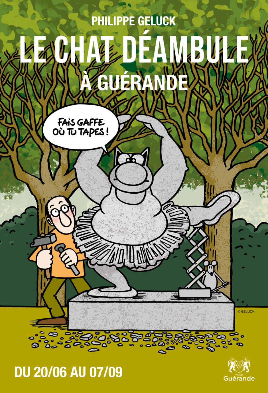 Le Chat déambule à Guérande, Philippe Geluck - Guérande - © Ville de Guérande
