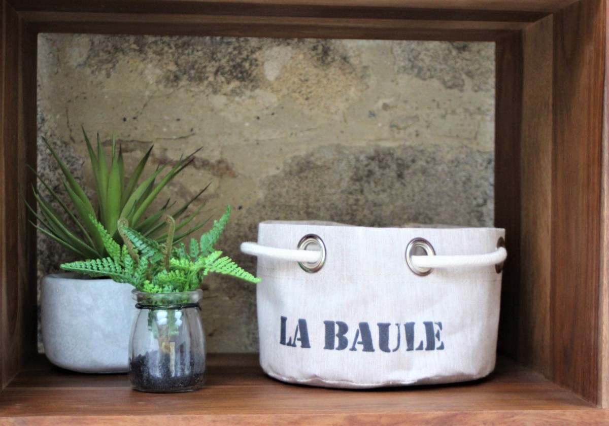 Hessian basket La Baule