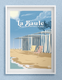 Boutique en ligne - Affiche La Baule Tente de plage - Office de tourisme la Baule Presqu'île de Guérande