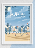 Boutique en ligne - Affiche La Baule Tente de plage - Office de tourisme la Baule Presqu'île de Guérande