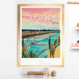 Boutique en ligne - Affiche La Loutre - Marais salants Guérande  - Office de Tourisme La Baule Presqu'île de Guérande