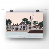 Boutique en ligne - Affiche Le port du Pouliguen - Charlotte Lpx Illustration - Office de tourisme la Baule Presqu'île de Guérande