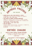 Entrées carte de fêtes - restaurant l'Armoricain