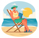 Lecture à Nau Plage - Le Pouliguen