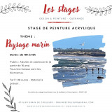 Stage de peinture acrylique - Guérande - paysage marin