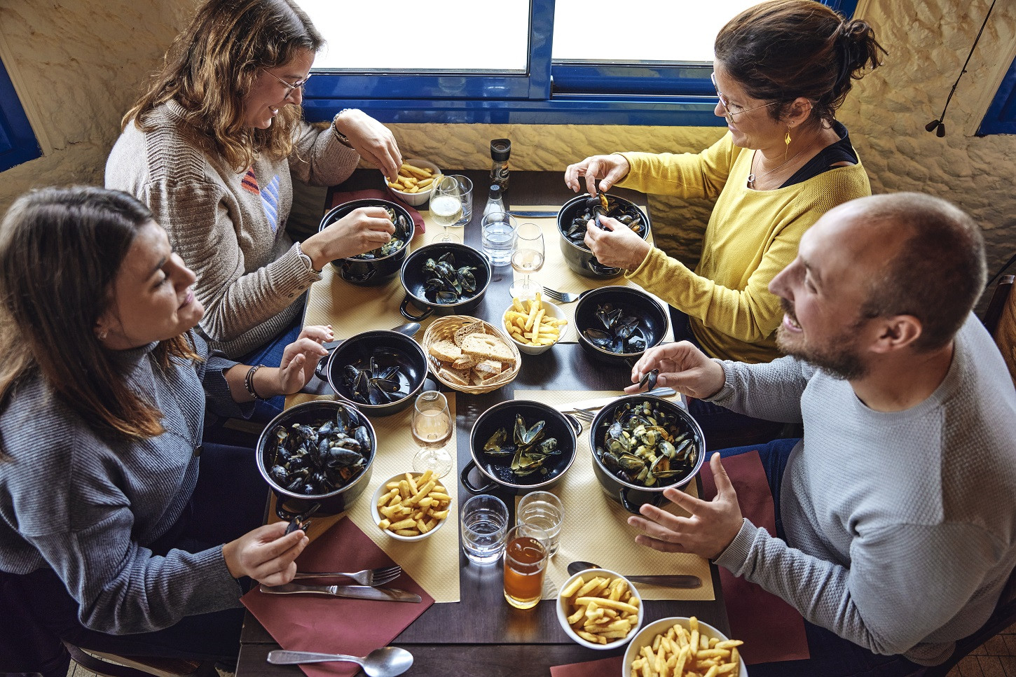 Déjeuner moules de bouchots