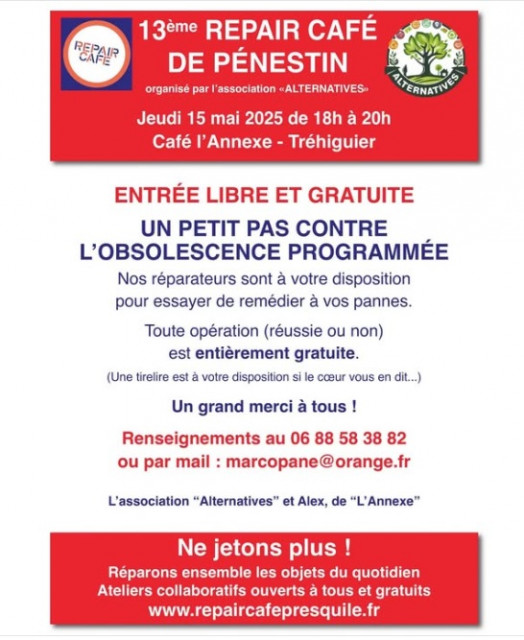 13ème repair café de Pénestin - Café l'Annexe