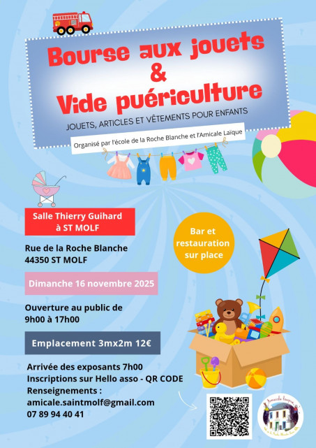 Bourse aux jouets et vide puériculture - St-Molf