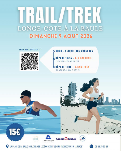 trail trek longe cote aout 2026 la baule