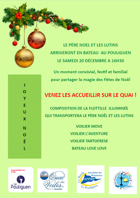 Arrivée du Père Noël en bateau