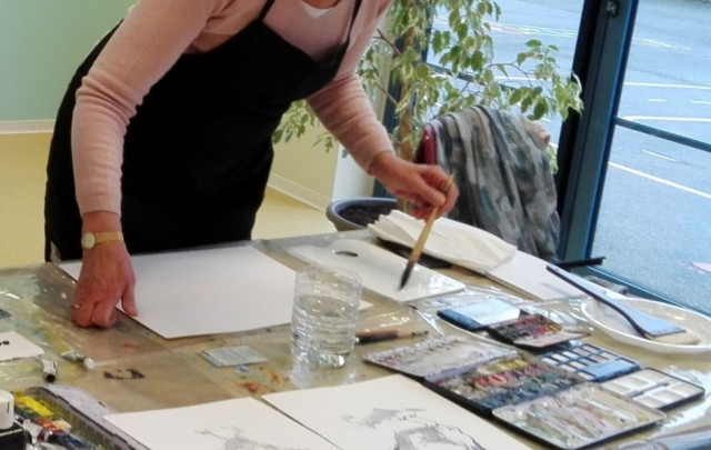 atelier aquarelle avec pucya - la turballe
