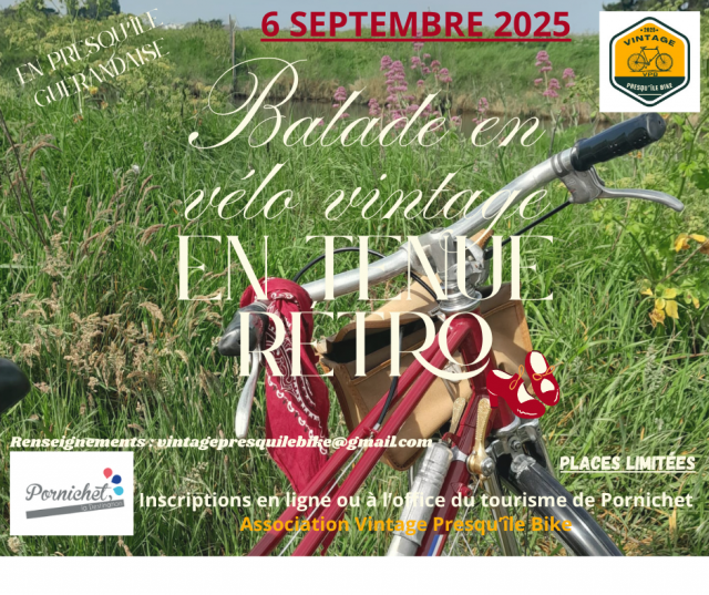 Balade en vélo vintage en tenue rétro