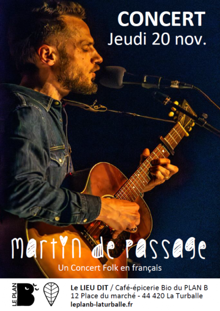 Concert : Martin de passage - La Turballe