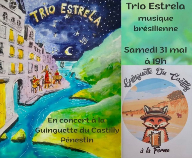 Concert : Trio Estrela - La Guinguette du Castilly - Pénestin