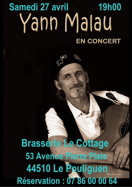 Concert - Yann Malau - Brasserie du Cottage - Le Pouliguen 