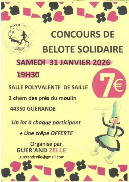 Concours de belote solidaire - Guérande
