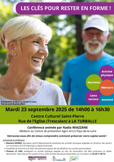 Conférence : Les clés pour rester en forme - La Turballe