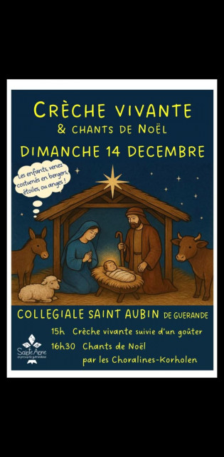 Crèche vivante et chants de Noël - Guérande
