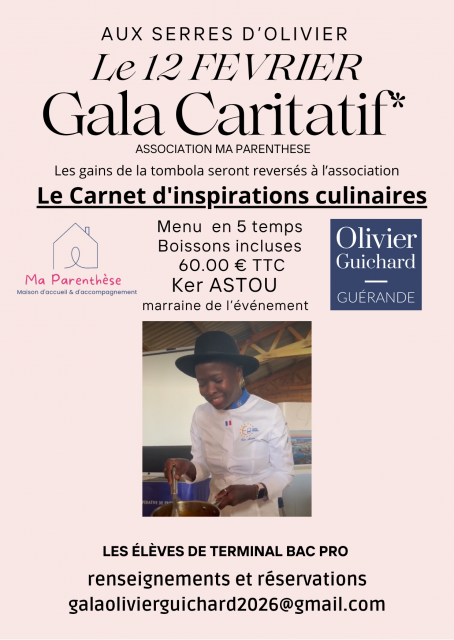 Gala caritatif aux Serres d'Olivier - Guérande