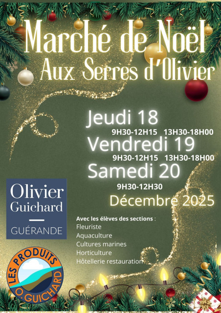 Marché de Noël aux Serres d'Olivier - Guérande