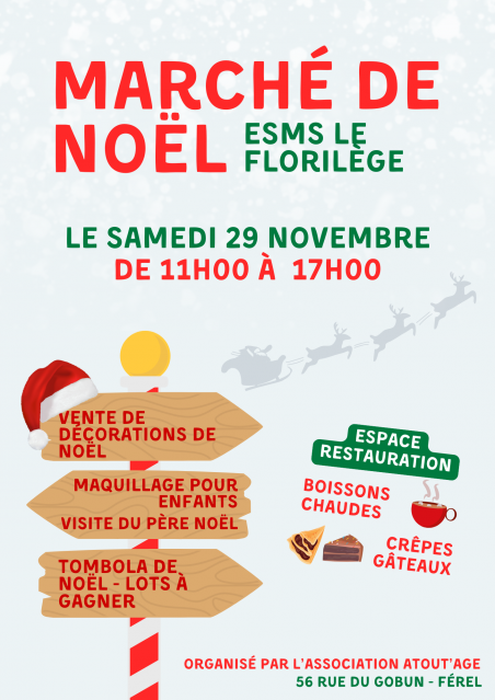 Marché de Noël, résidents du Florilège à Férel