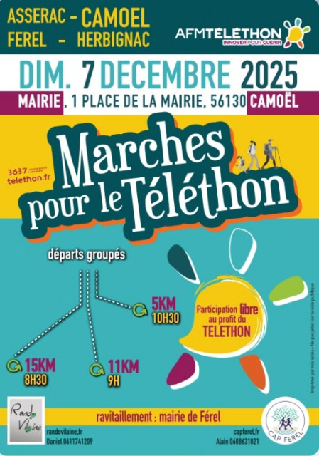 Marches pour le Téléthon - Camoël - Férel - Assérac - Herbignac