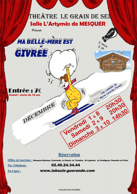 Mesquer - Théâtre - Ma Belle Mère est Givrée - affiche décembre 2023