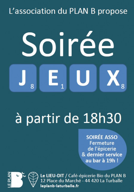 Soirée jeux Plan B - La Turballe