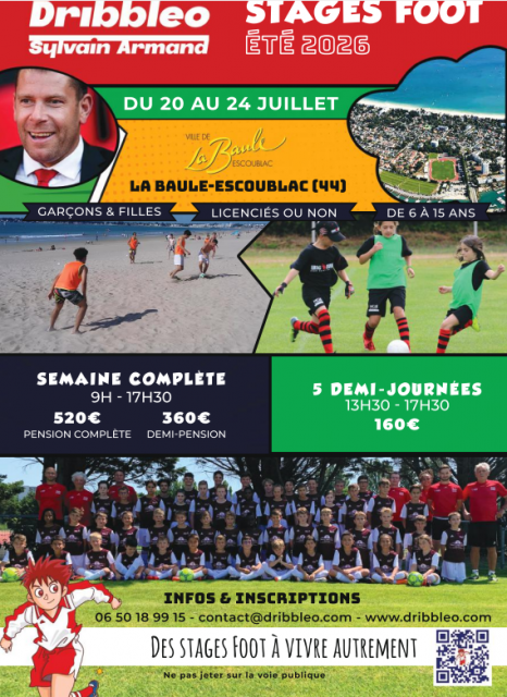 Stage de foot - Eté 2026 - La Baule