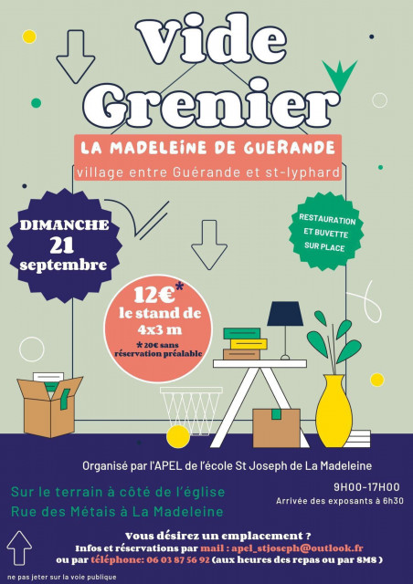 Vide-greniers par l'APEL Saint-Joseph - Guérande