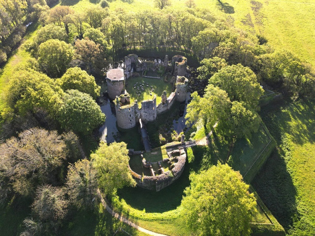 Vue aérienne Château de Ranrouët - Herbignac
