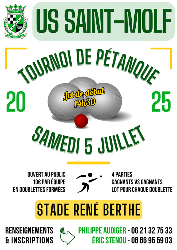 ST MOLF - Concours pétanque - us saint molf