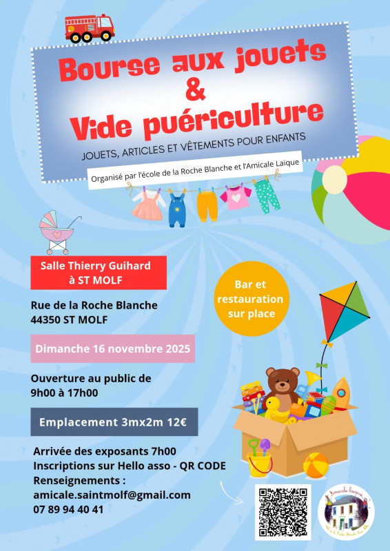 Bourse aux jouets et vide puériculture - St-Molf