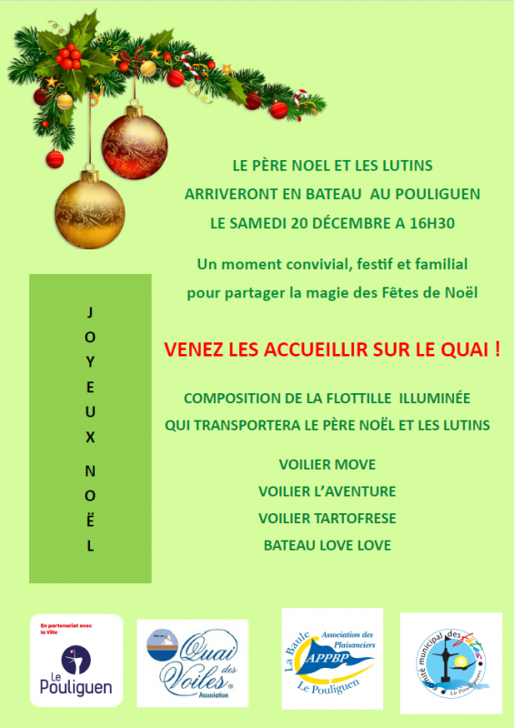 Arrivée du Père Noël en bateau Arrivée du Père Noël en bateau