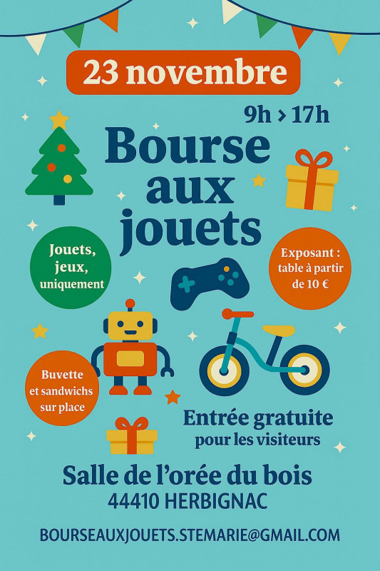 Bourse aux jouets - Herbignac - Salle de l'Orée du Bois
