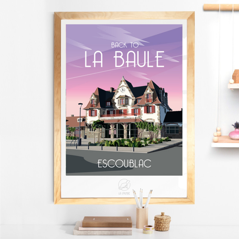 Boutique en ligne - Affiche La Loutre - Gare La Baule  - Office de Tourisme La Baule Presqu'île de Guérande