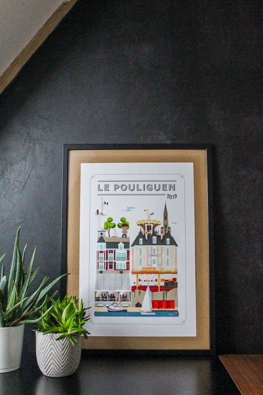 Boutique en ligne - Affiche Le Pouliguen - Ludivine Guérin - Office de tourisme la Baule Presqu'île de Guérande